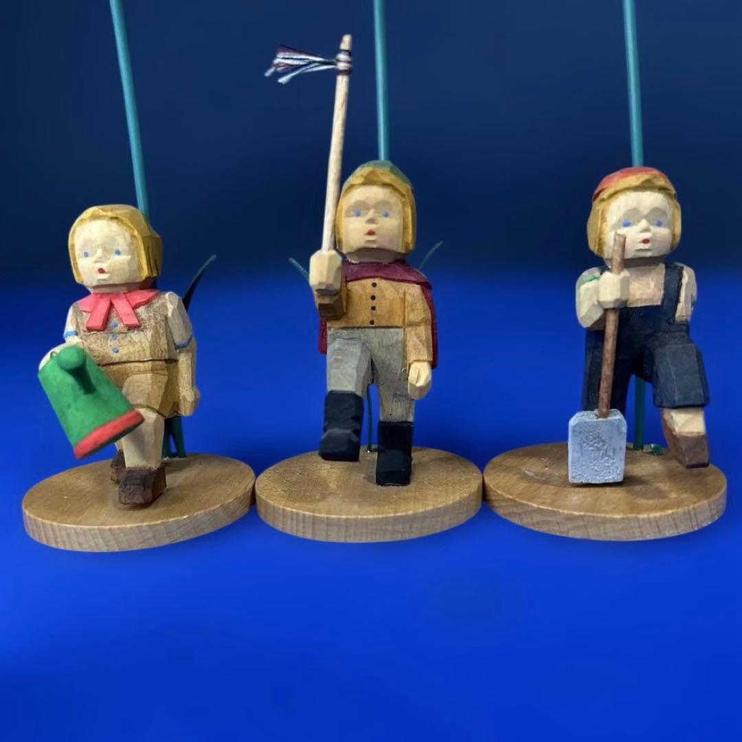 ドイツ製 木製人形 シューマン工房 エルツ地方 ザイフェン 可愛いお