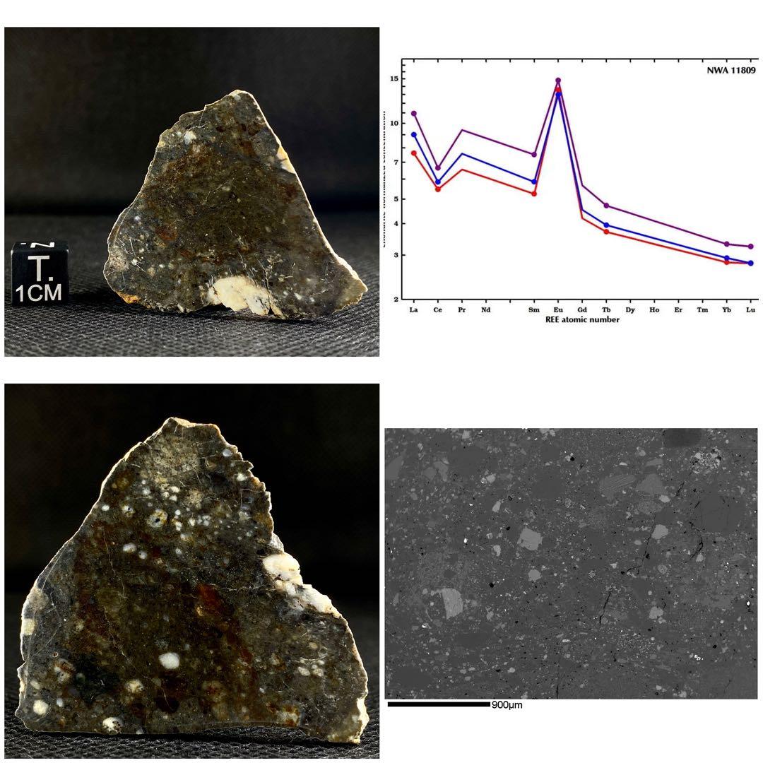月隕石 8.5g 貴重 NWA11809 Lunar メテオライト 月由来 隕石