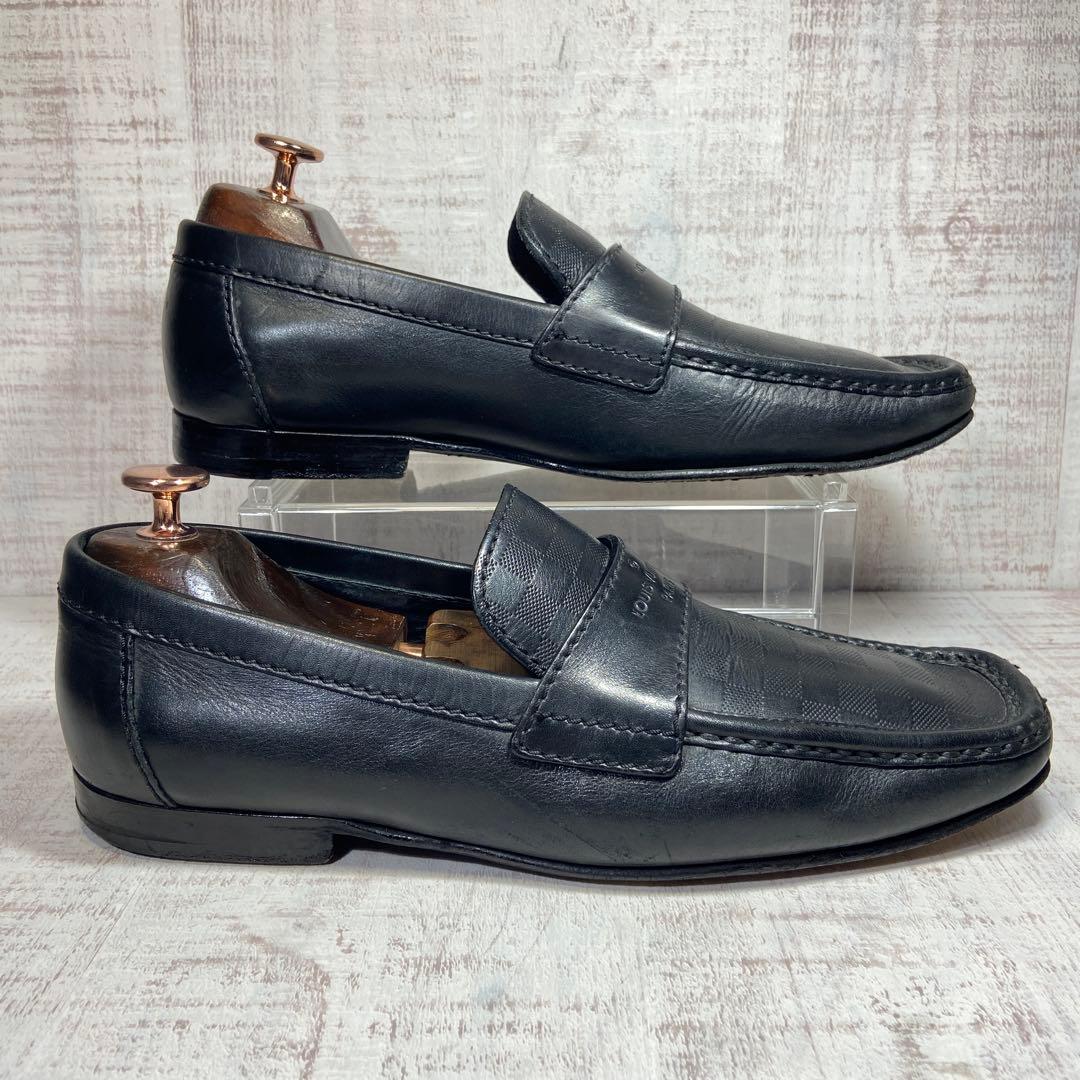 LOUIS VUITTON ルイヴィトン スクエアトゥ ダミエ ローファー - メルカリ