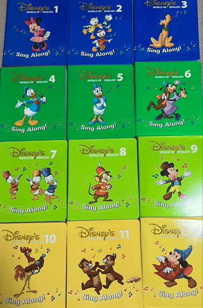 ディズニー　シングアロング　新子役　12枚セット ディズニー英語システム シングアロング 新子役 セット CD DVD DWE
