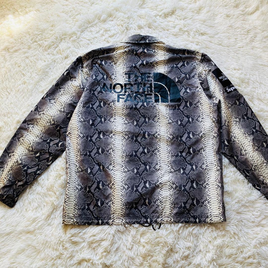シュプリーム ノースフェイス コーチジャケット スネーク 蛇柄 supreme
