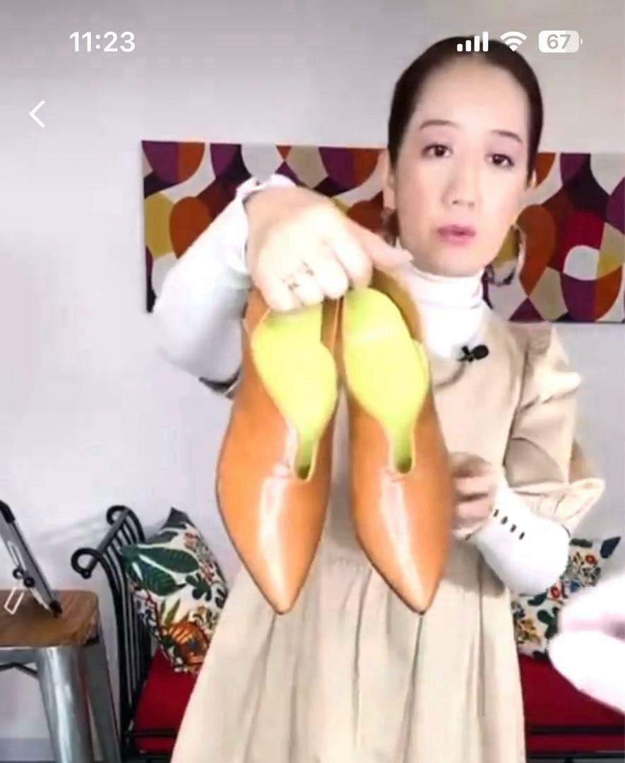 MANA】今西優子ふかふかバブーシュ キャメル41(25.5)新品・未使用