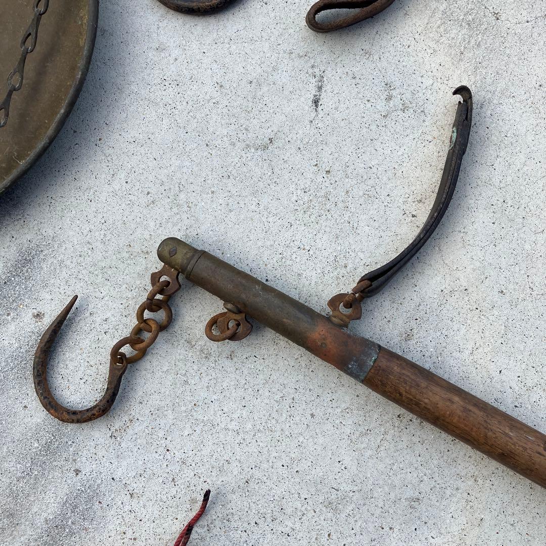 最終値下げ アンティーク・骨董・レトロ】 木製棒はかり 竿ばかり 三本