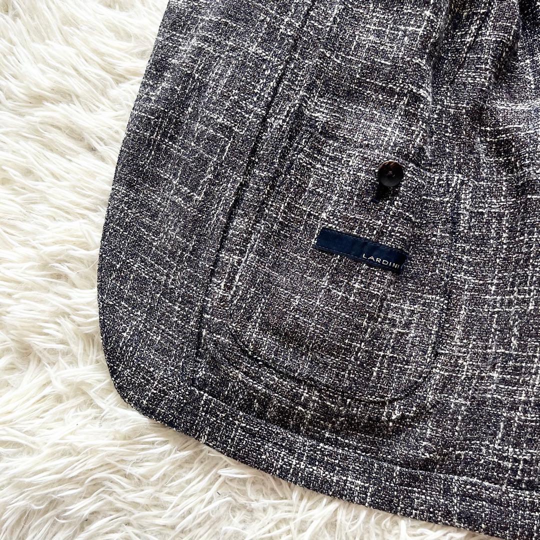 <美品>LARDINI グレー リネン ツイード ジャケット サイズ42 美品>LARDINI グレー リネン ツイード ジャケット サイズ42 - メルカリ