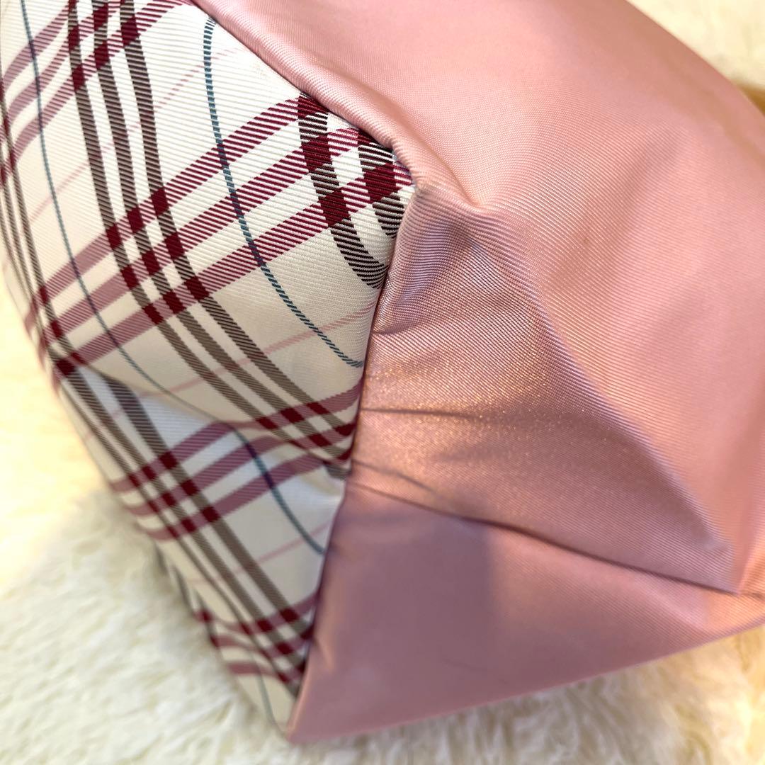 値下げ！【Burberry】バーバリー ブルーレーベル トートバッグ ピンク