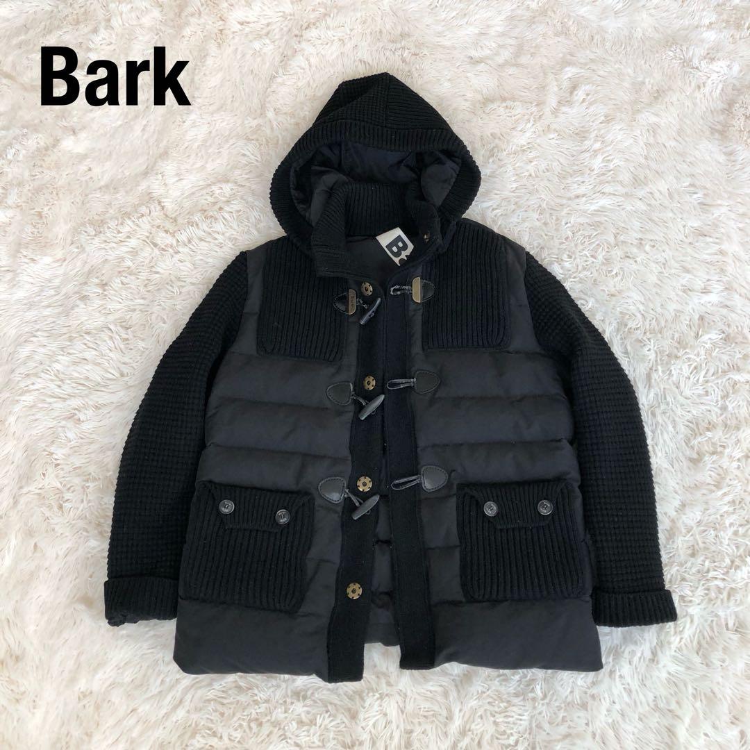 Barkバーク　ニット切替ダウンジャケット　ブラック黒　L　フード脱着可 ◇Bark Barkバーク ニット切替ダウンジャケット ブラック黒 L フード