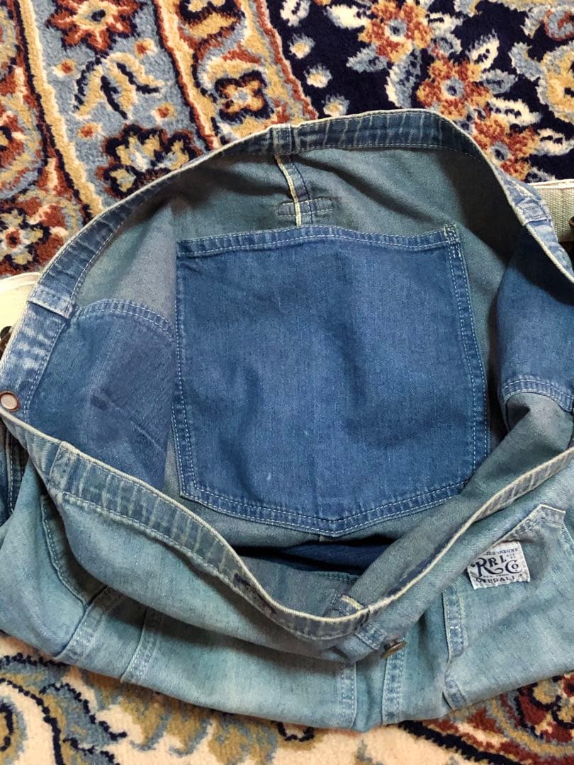 希少 RRL デニム オーバーオール ショルダーバッグ ラルフ
