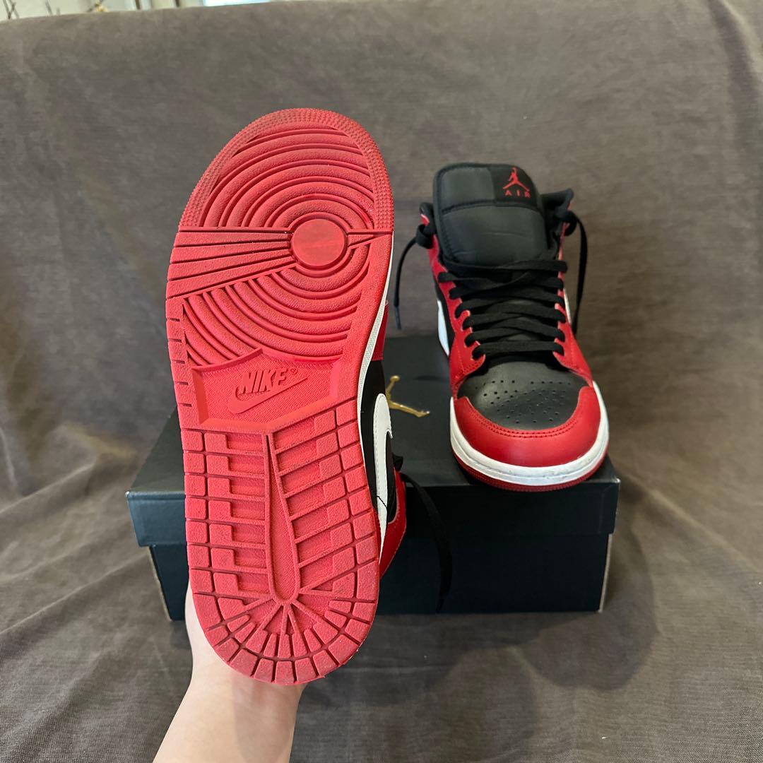 Nike Air Jordan 1 MID 赤黒　27.0cm