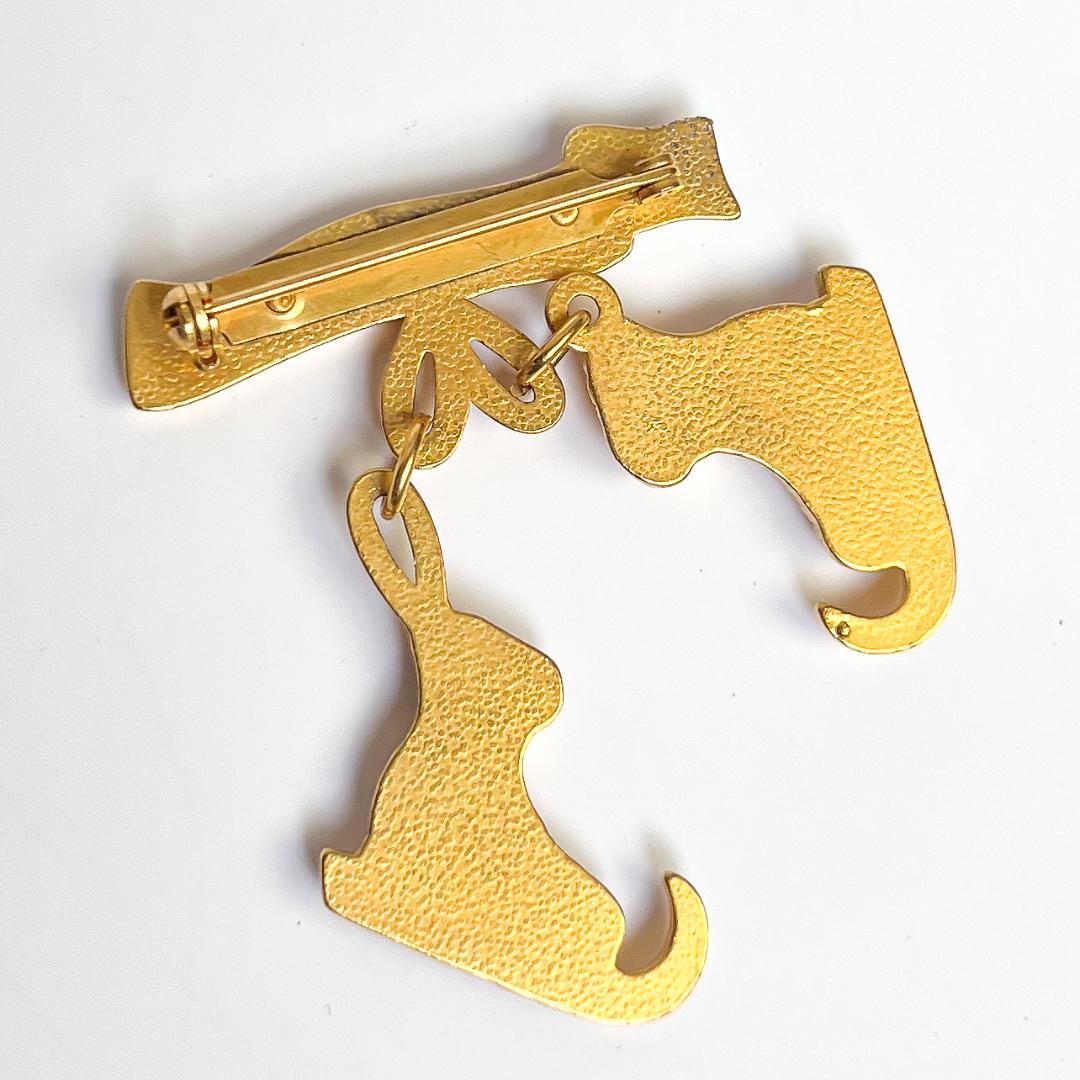 美品☆エルメス ブローチ スケートシューズ モチーフ ゴールド 希少