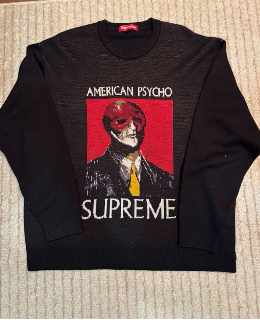s*n様 Supreme American Psycho ニット L ブラック Supreme シュプリーム 2023AW American Psycho Sweater アメリカン