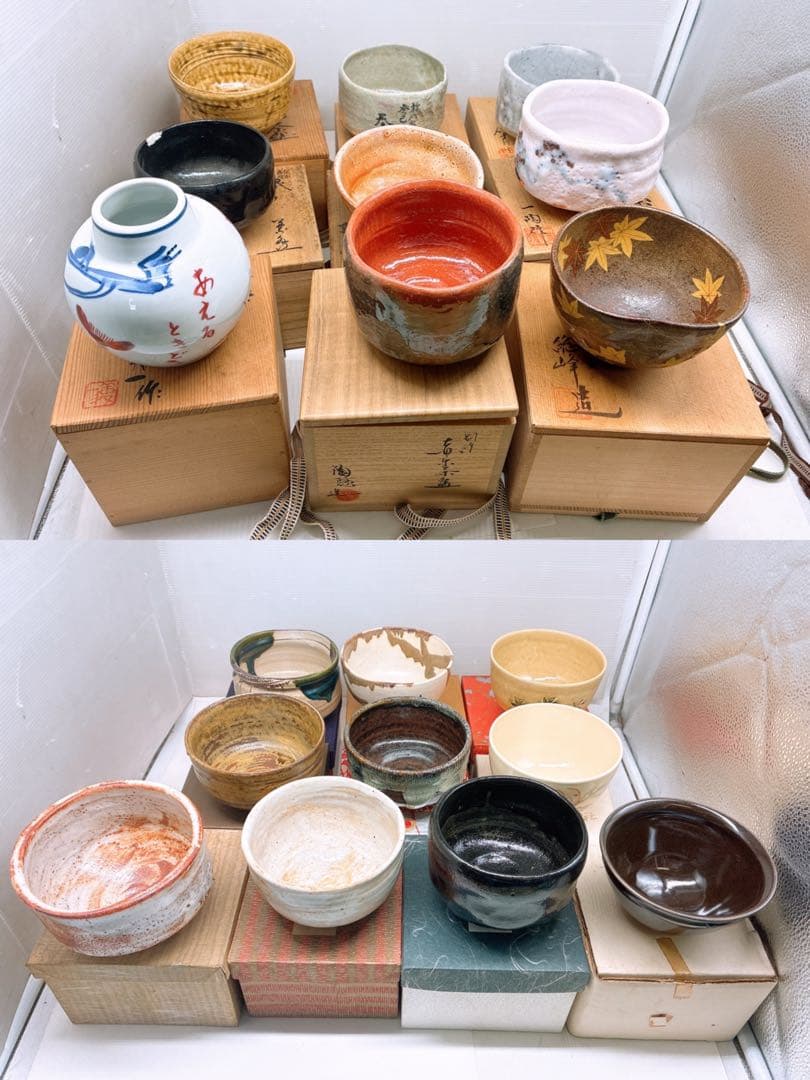 t*a様 箱入り★抹茶碗 茶碗 まとめて 計19点 在銘あり・銘不明含む 陶器 t*a様 箱入り☆抹茶碗 茶碗 まとめて 計19点 在銘あり・銘不明含む