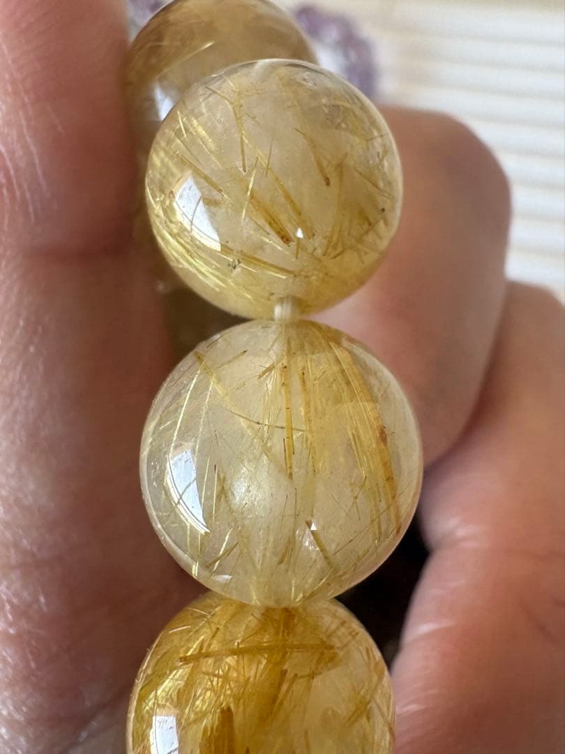 ゴールドルチル 金運 UP 13.9mm 天然石 高品質