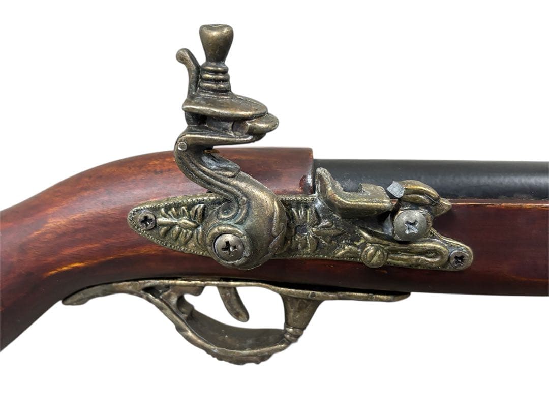 中古】アンティーク風火縄銃レプリカ装飾品破損あり 汚れあり ジャンク