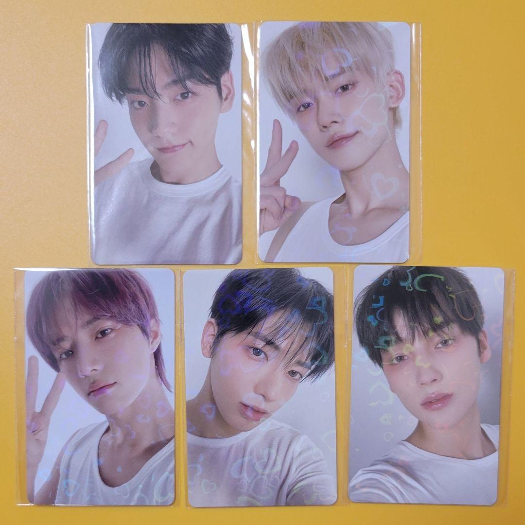 TXT weverse JP特典 ハートホログラム トレカ 全員 5枚セット TXT weverse JP特典 ハートホログラム トレカ 全員 5枚セット