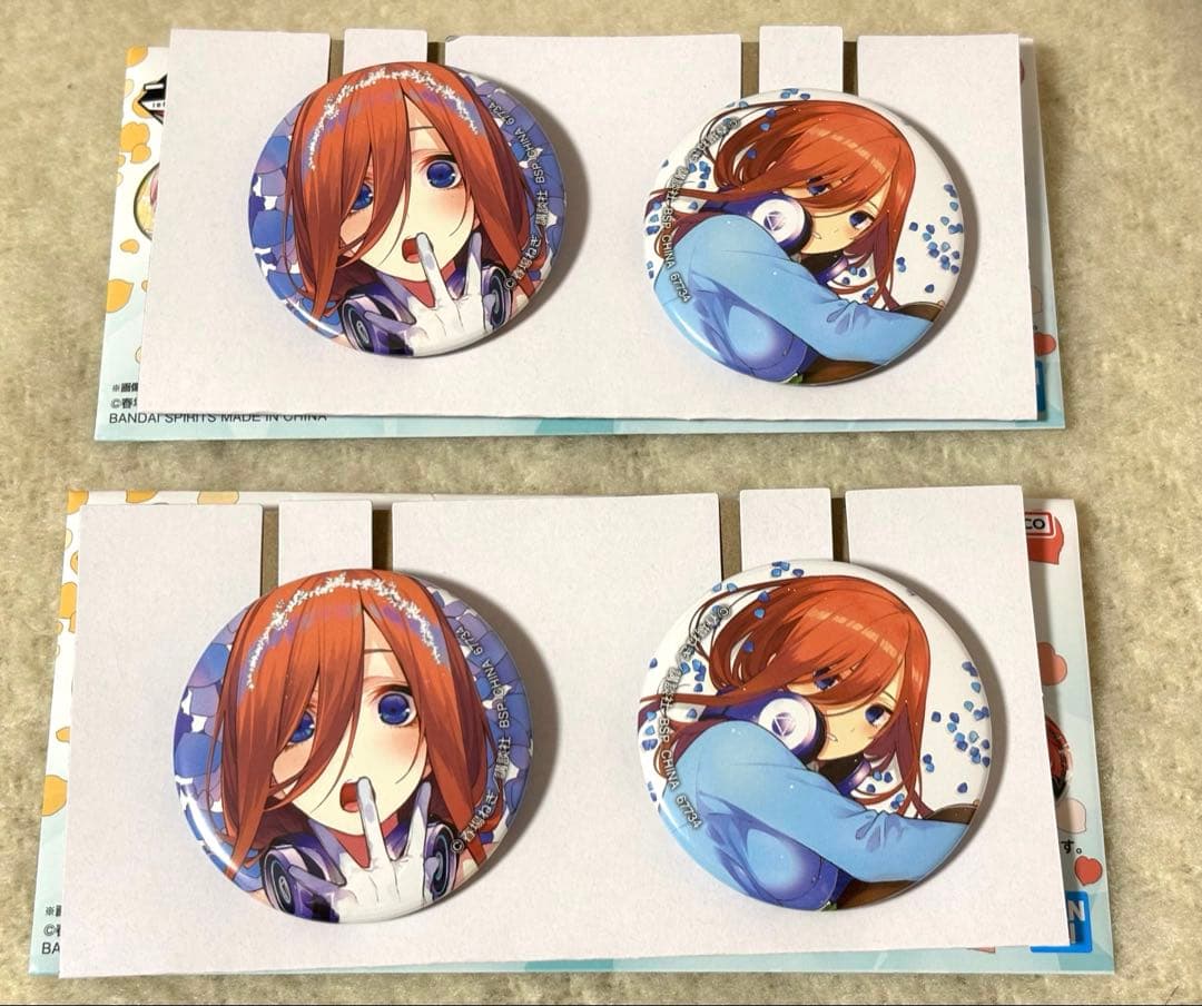五等分の花嫁 一番くじ J賞 缶バッジセット 原作 中野三玖 - メルカリ