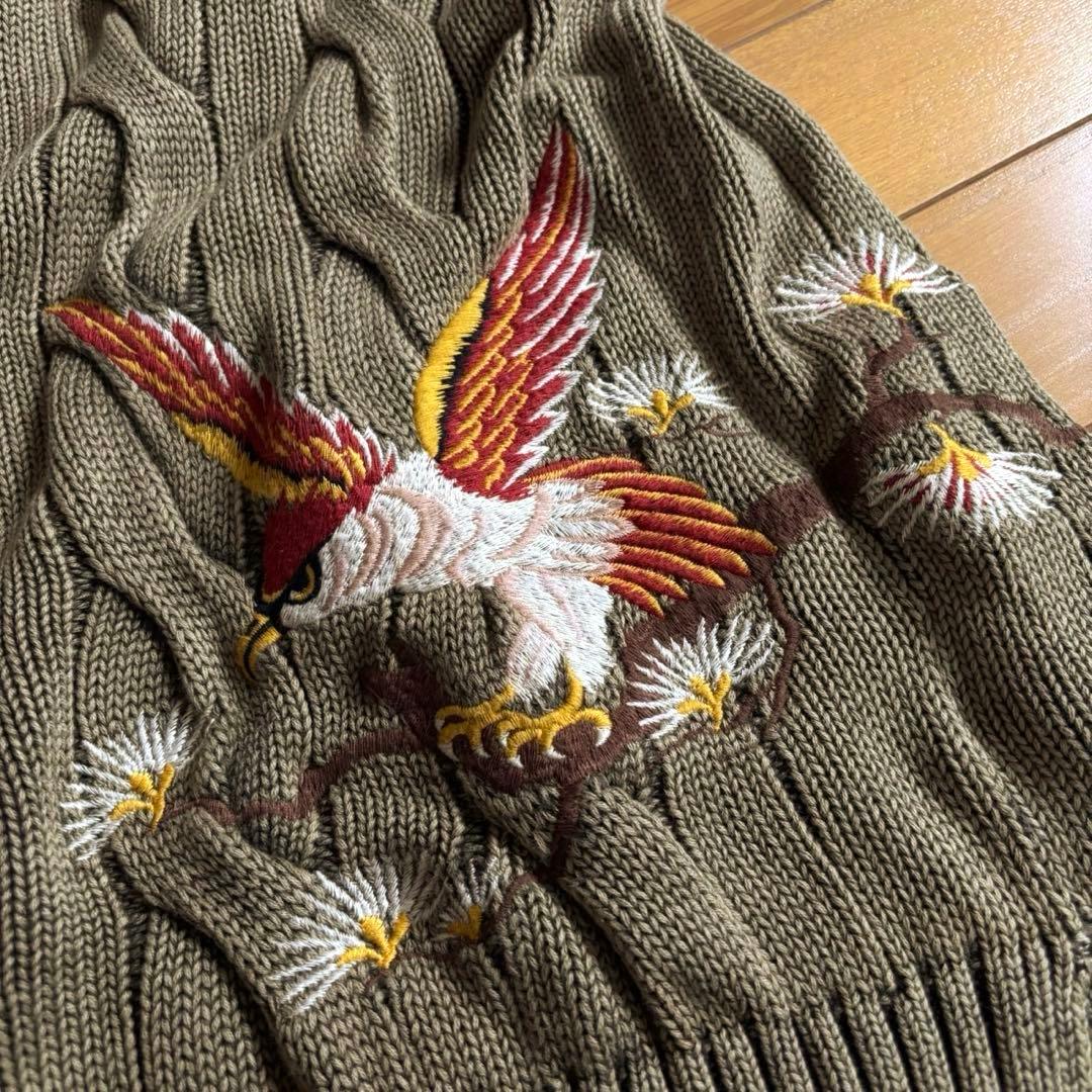 POLO RALPH LAUREN コットンケーブルニット 刺繍 エンブレム - メルカリ