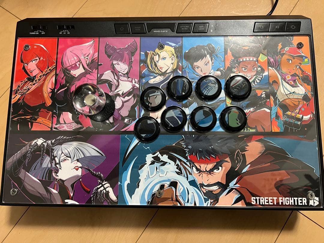 中古 Mad Catz EGO アケコン パーツは新品に換装 天板スト6カスタム