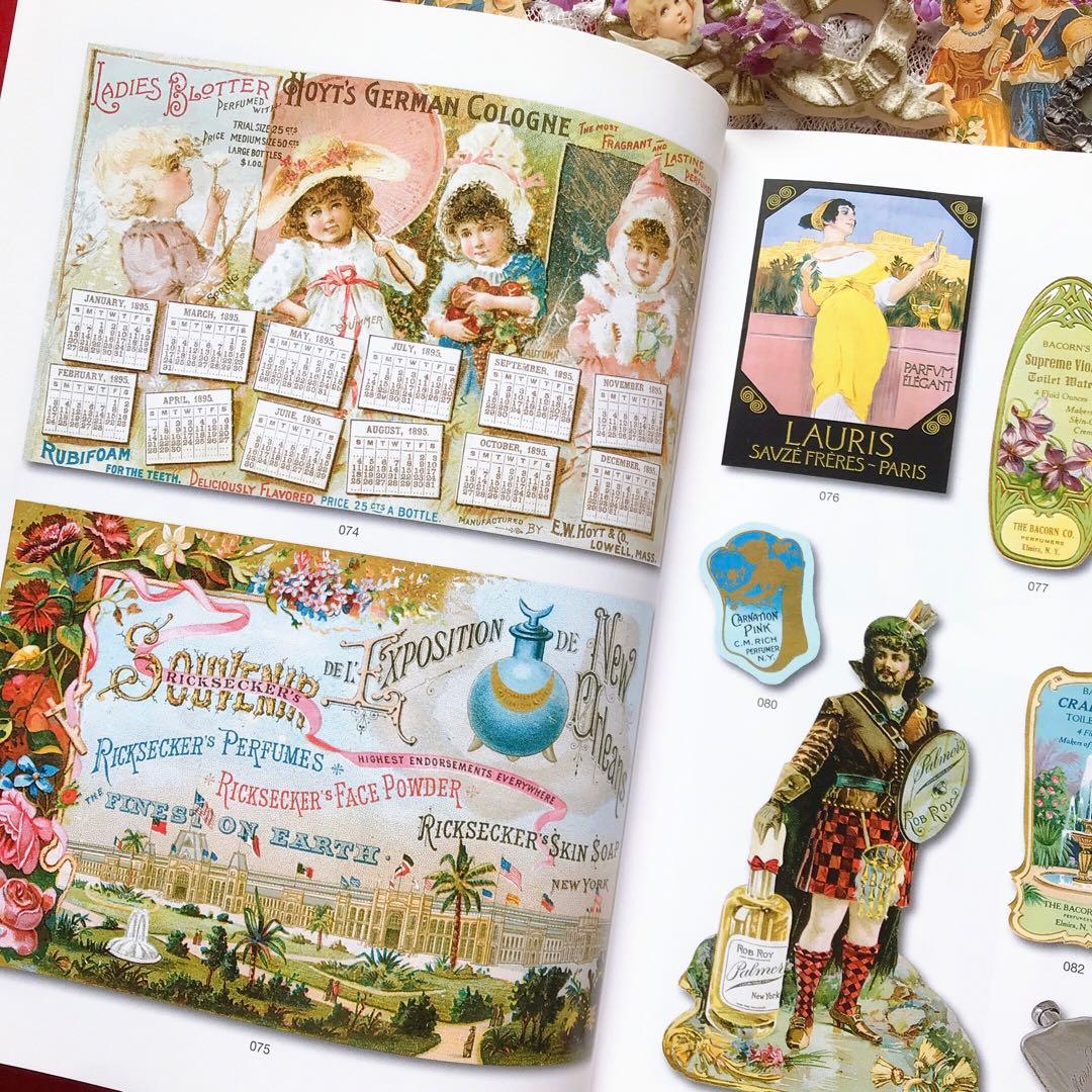 アンティーク香水ラベル素材集 ヴィクトリアン洋書 少女 天使