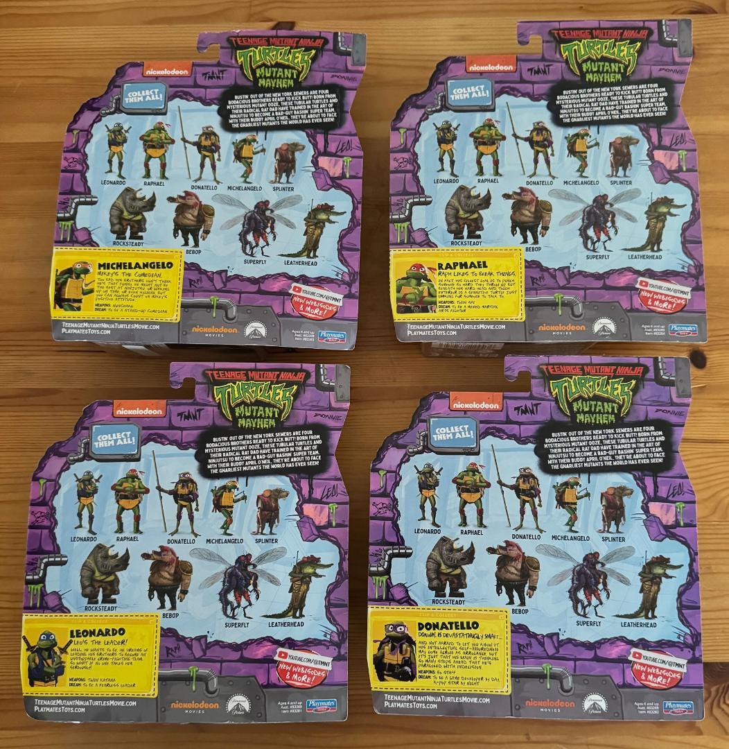 ミュータント ニンジャ タートルズ フィギュア 4体セット 送料無料