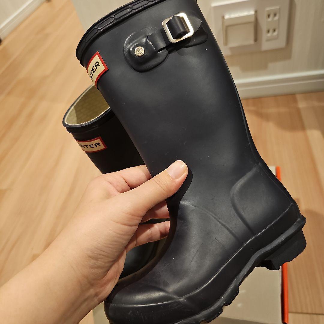 HUNTER ネイビー バックル付き長靴☆子供用☆UK10 - メルカリ