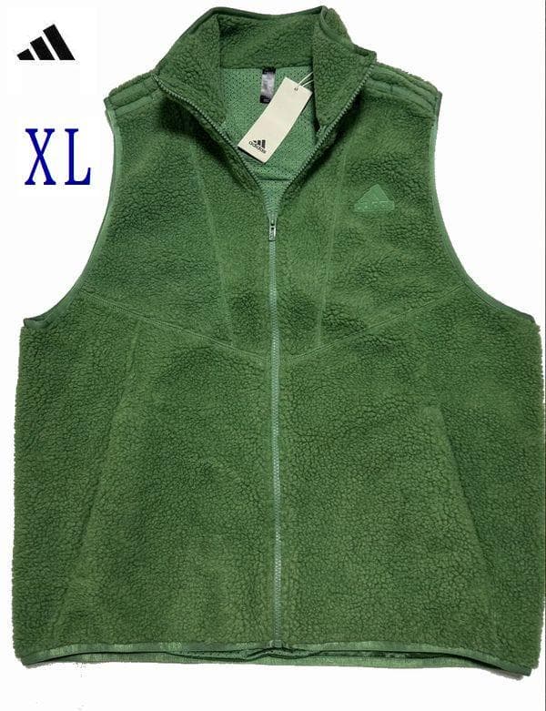 2新品 XL アディダス フリース ボアベスト グリーン JP4616 - メルカリ