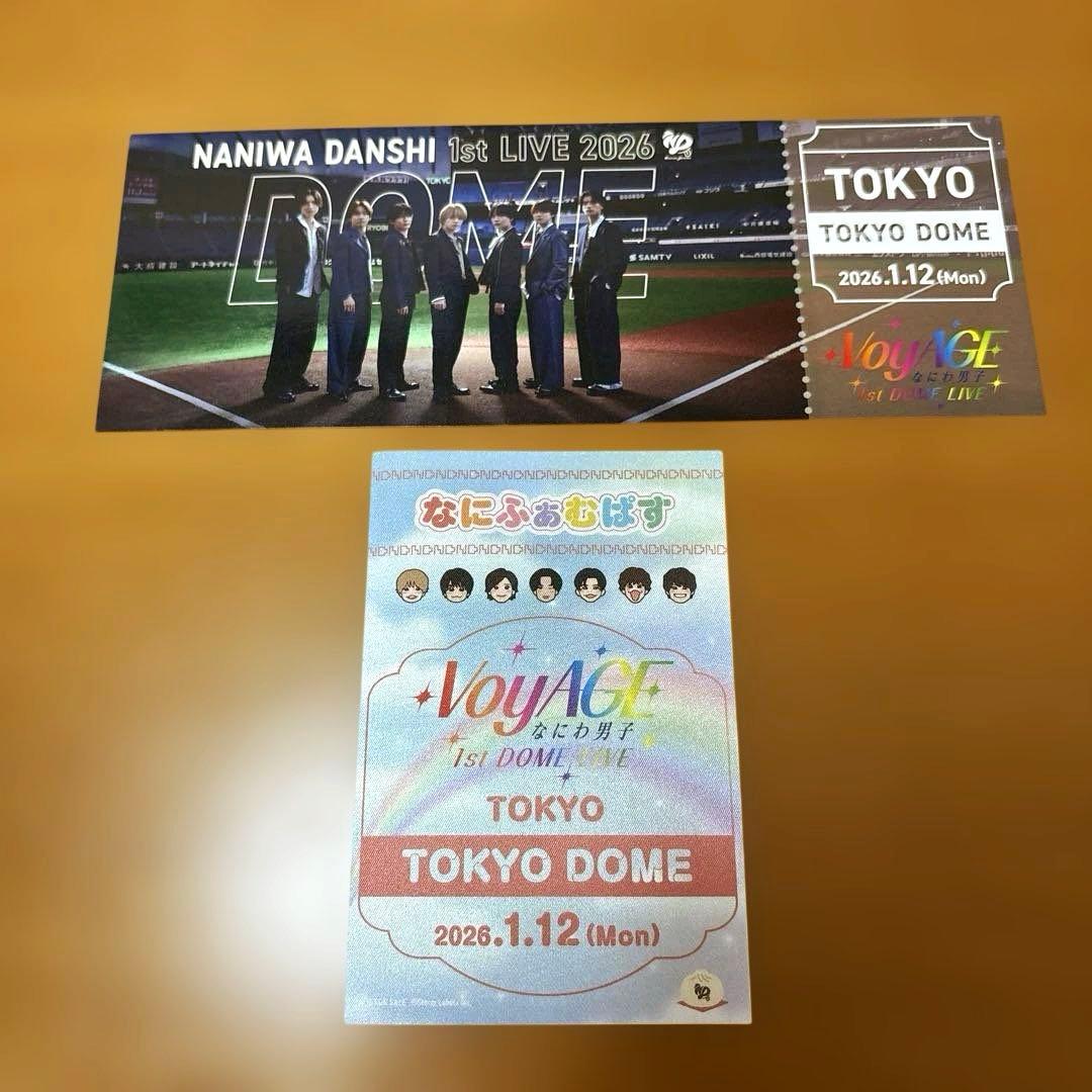 なにわ男子 なにふぁむぱす チケット型カード 東京ドーム 1/12 赤