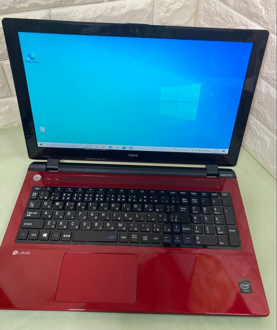 NEC LAVIE 】爆速SSD Blu-ray対応 カメラ付き レッド ノートPC