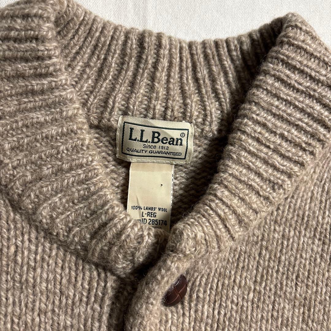 極美品 00s L.L.Bean ラムウール ヘンリーネック ニット セーター