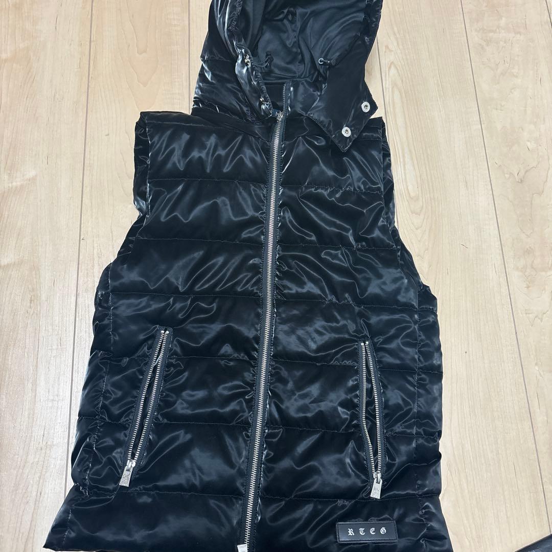 AMBITIONS フード付き黒ベスト ベーシック Wジップ ダウンフードベスト – TAIONインナーダウン公式