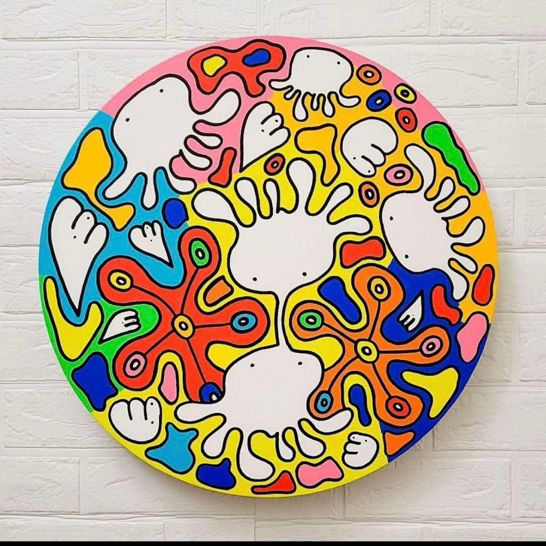 専用★鈴木哲也★丸型(500×500mm)アクリル原画1点物★送料無料#0030 0063いのち／鈴木哲也／現代アート、絵画の購入ならFROM ARTIST