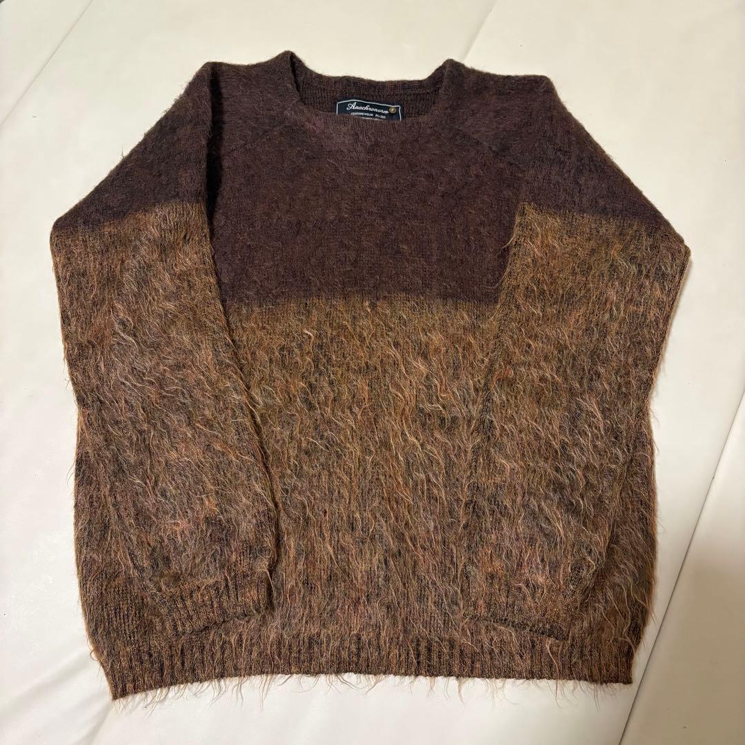 ANACHRONORM モヘア混 シャギーニット バイカラー 日本製 ANACHRONORM モヘア混 シャギーニット バイカラー 日本製 - メルカリ