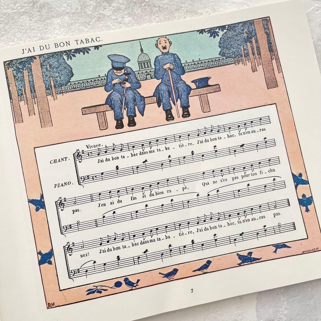 モンヴェルの挿絵ꕤフランス絵本ꕤ小さな子どものための古い歌と輪舞ꕤ