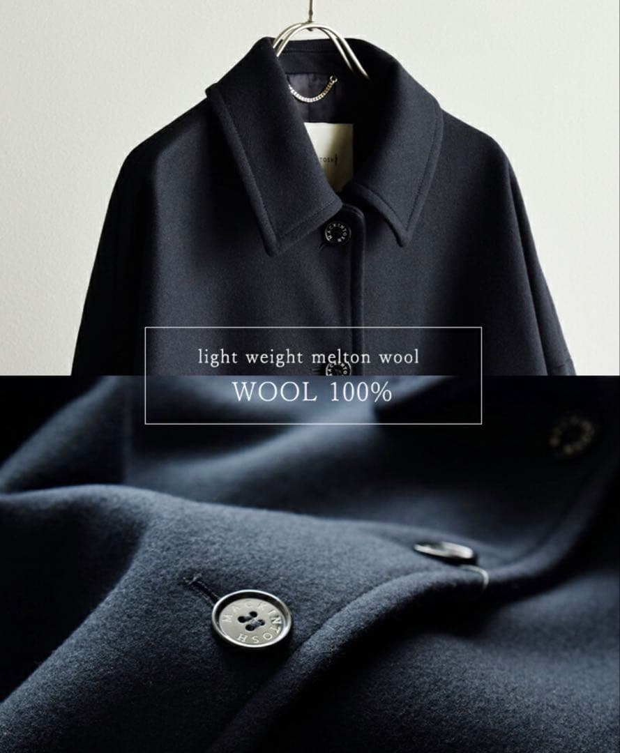 最安値 2025新作 マッキントッシュ HUMBIE ウールコート 6 ネイビー