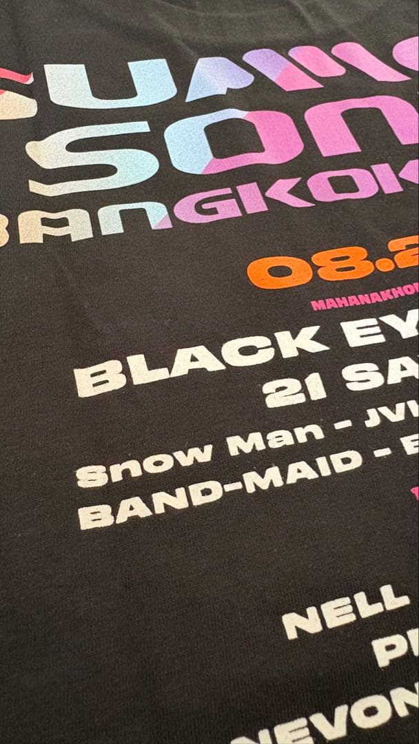 新品未使用】サマソニバンコク 公式Tシャツ 黒Sサイズ SnowMan - メルカリ