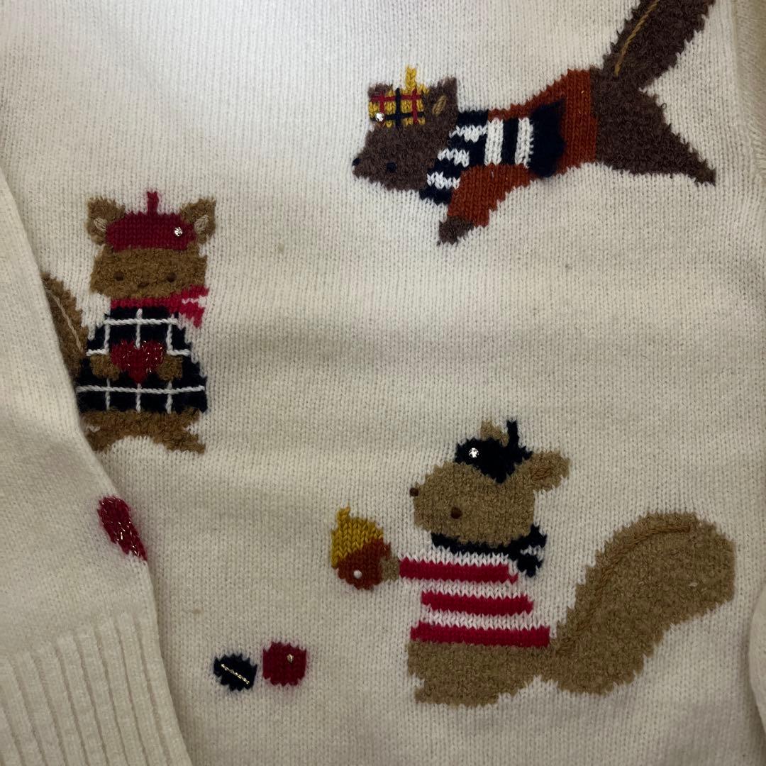 ファミリア リス柄ニットセーター - メルカリ