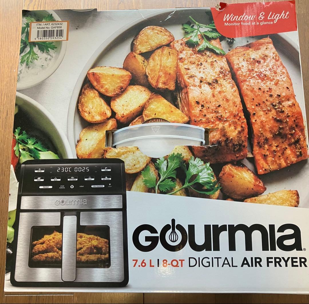 【新品・未使用】窓付きGourmia 7.6L デジタルエアフライヤー