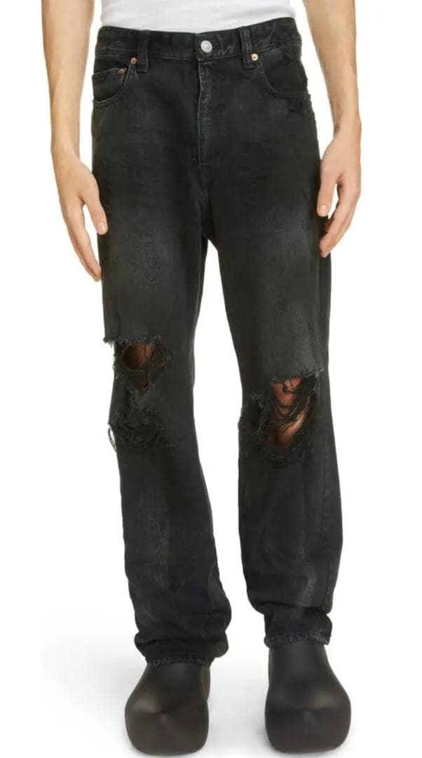 パンツ Balenciaga Destroyed Knee Baggy Jeans S 0400018953843_BLUE?wid=600&hei