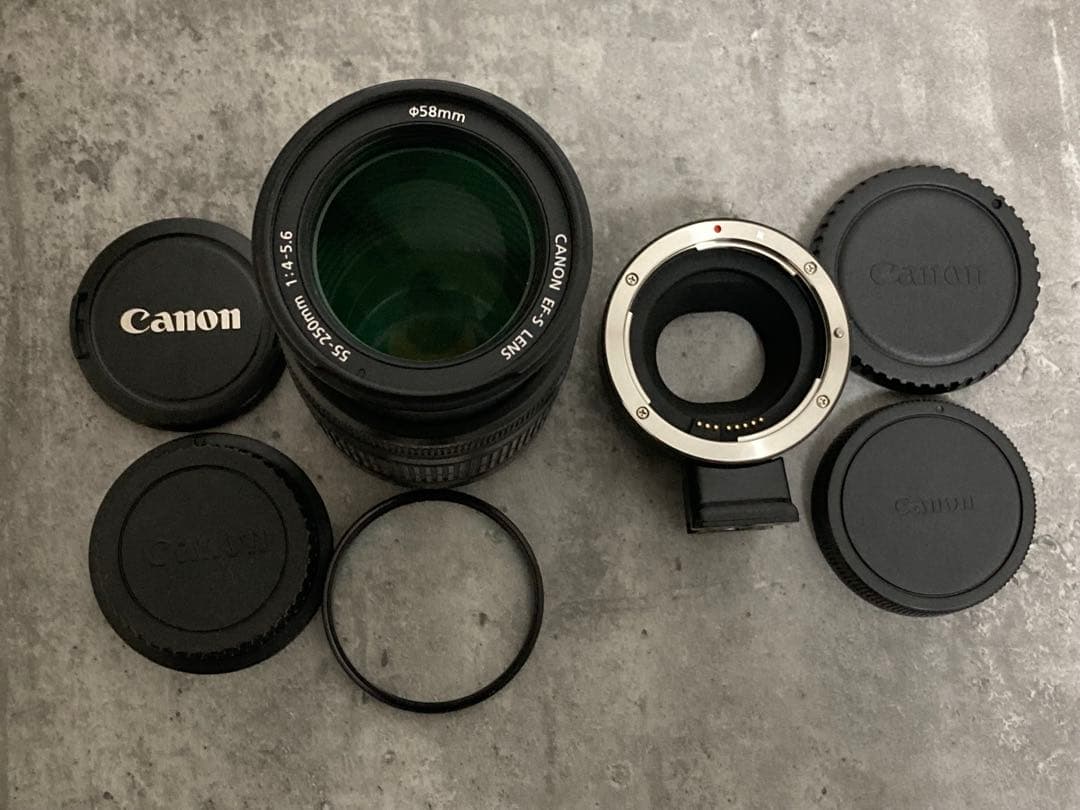 ⭐️美品⭐️Canon EFS 55 250 IS & EF-EOS M アダプターの通販はau