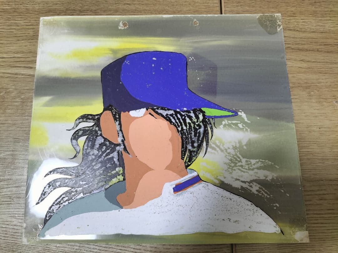 ☆TVアニメ/野球狂の詩 /火浦健 セル画＋色指定表 セット/原作：水島