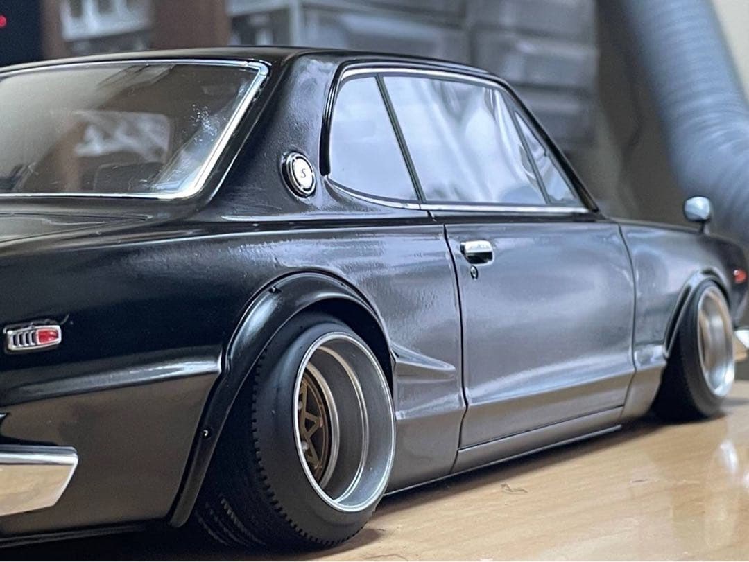 1/12ミニカー IG ハコスカ GTR スターシャーク深リムカスタム ブラック