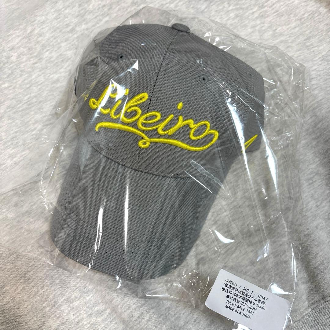 新品 LIBEIRO リベイロ ロゴツイルキャップ グレー×イエロー ami