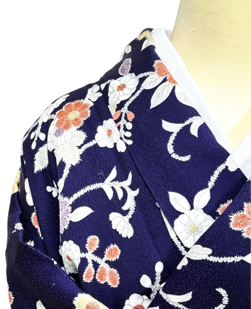 A112愛華 着物 小紋 絞り 辻ヶ花 正絹 美品 身丈162cm - メルカリ