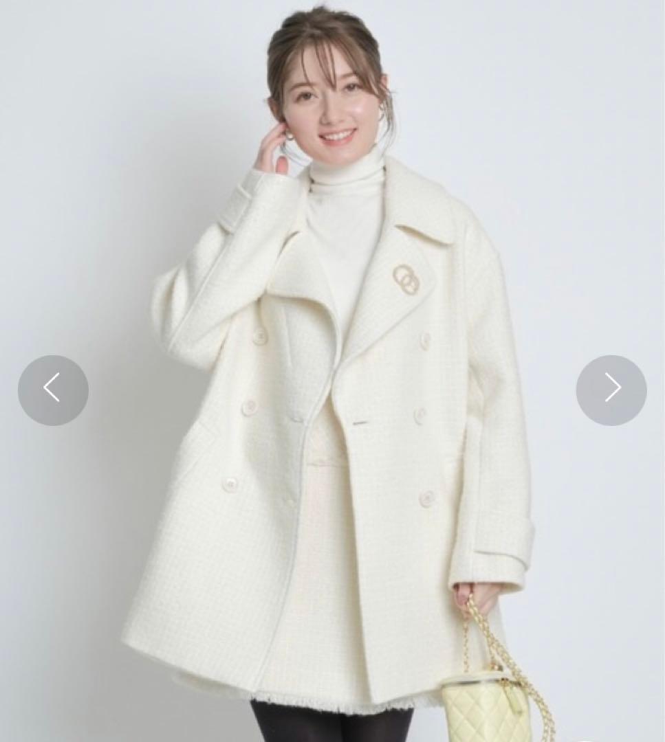 アプワイザーリッシェ 上下2点セット ダブルボタンPコート ラップミニ