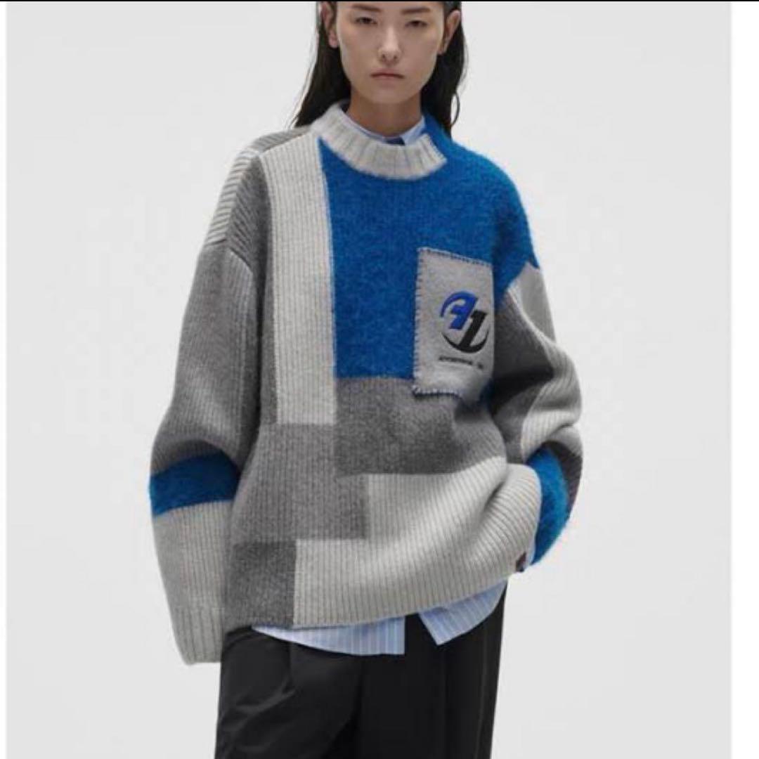 ZARA × ADERERROR コラボパッチワークオーバーサイズニット - メルカリ