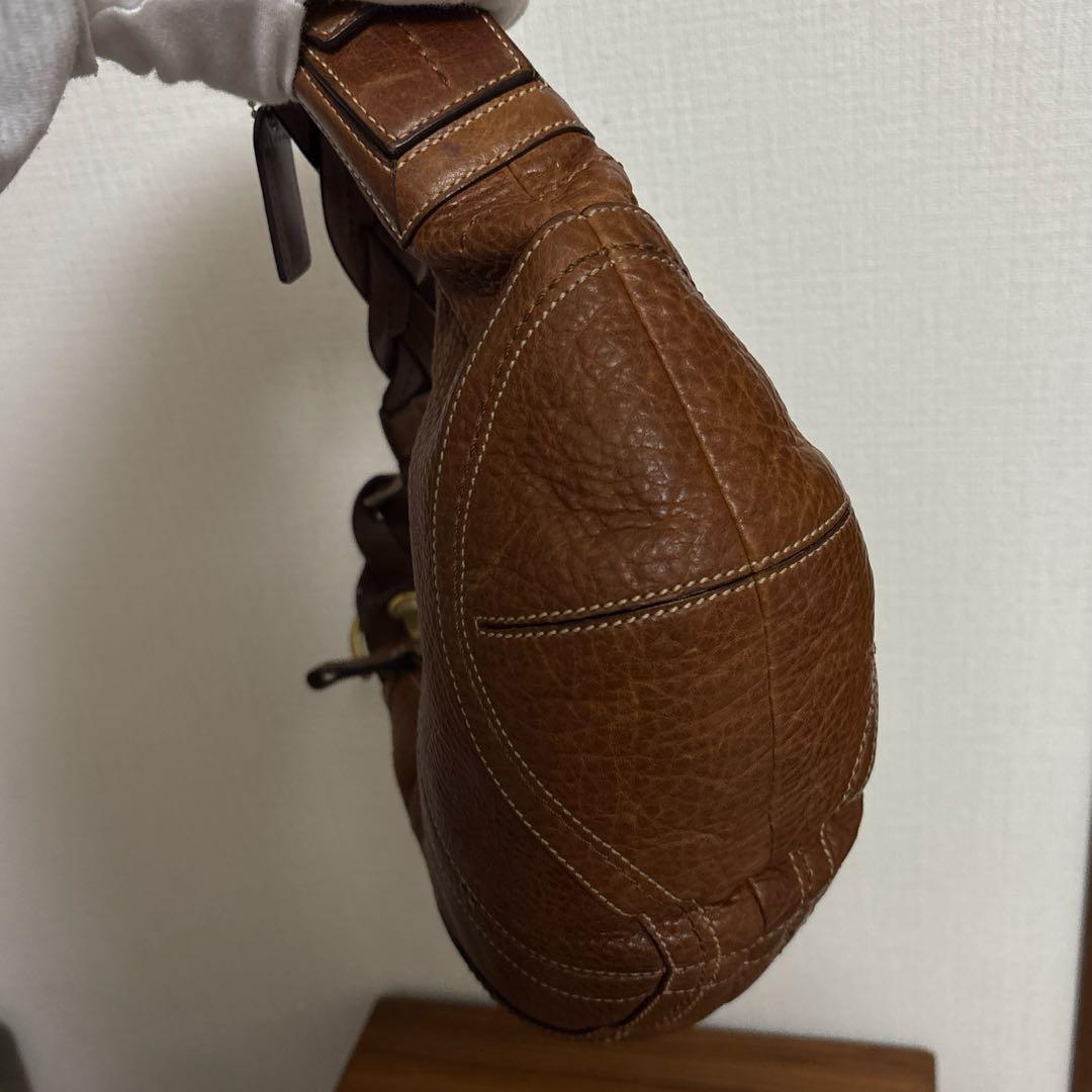 状態良好 オールドコーチ 10043 半月型 ワンハンドル レザー 茶 Y2K