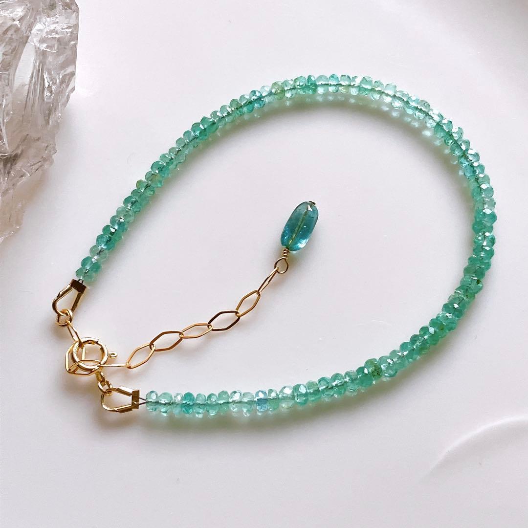 希少✧高品質✧ザンビア産エメラルドブレスレット✧14kgf 高品質]ザンビア産エメラルドブレスレット（約6.5mm玉） - 埼玉県吉川