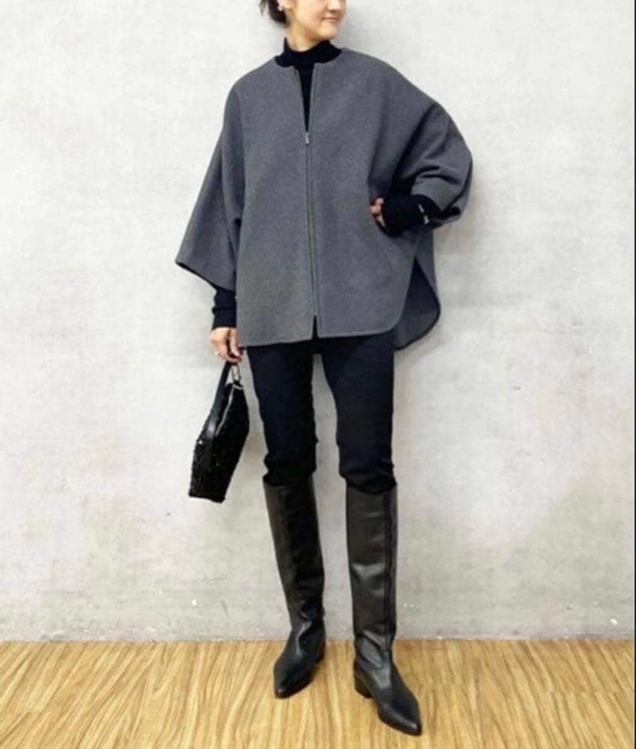 ビアズリー ★ウールポンチョコート★グレーグレイ BEARDSLEY（ビアズリー） コート アウター ウールポンチョコート