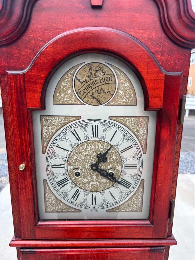 Tempus Fugit ホールクロック 柱時計 ゼンマイ式振り子時計 稼働品