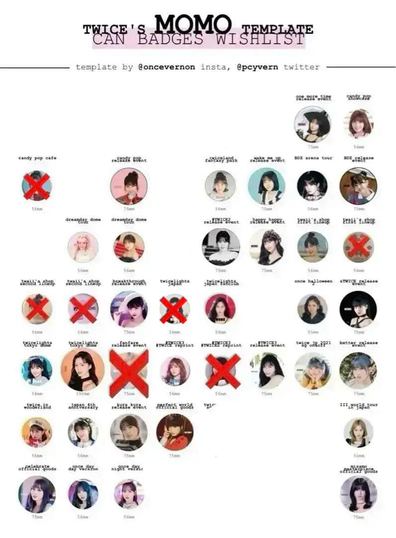 TWICE モモ 缶バッジ まとめ売り - メルカリ