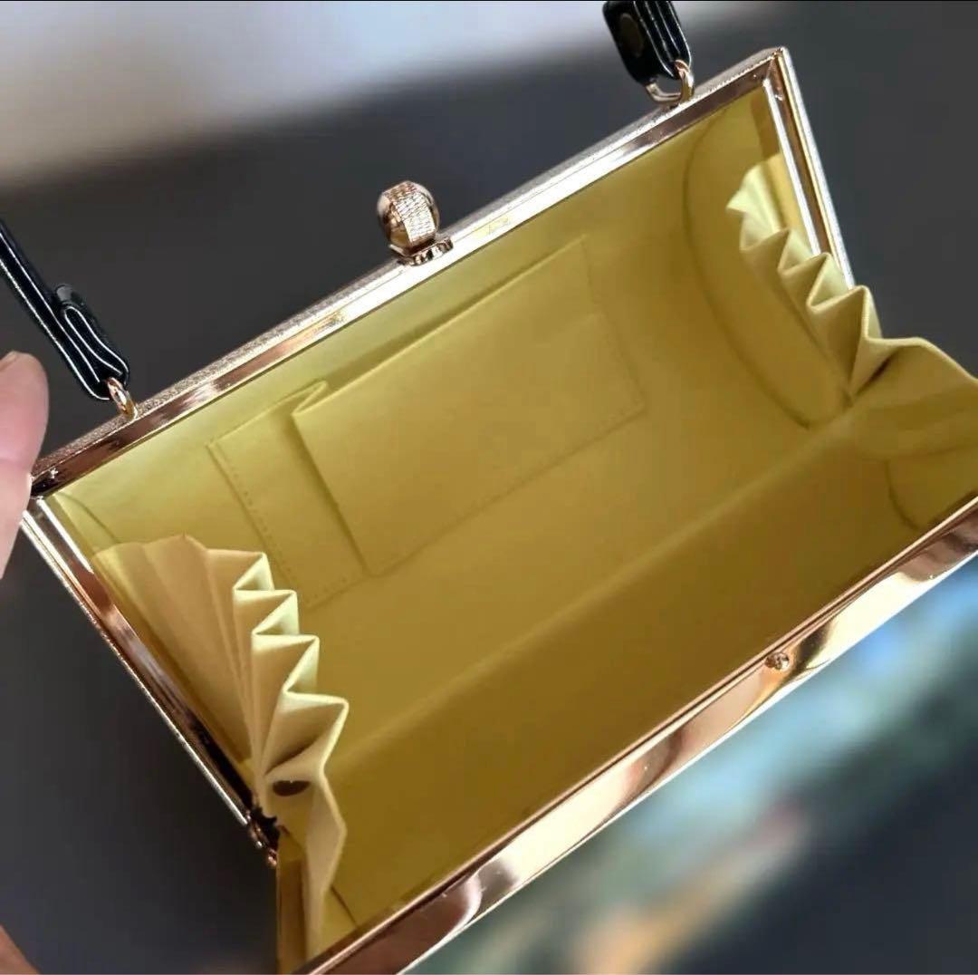 エナメル厚底草履バッグセット／ダークグリーン×ゴールド ファッション